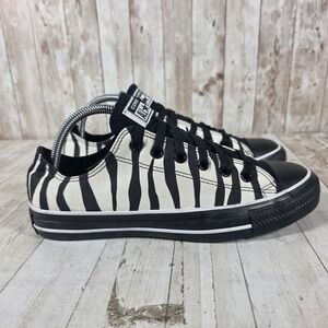 Converse Chuck Taylor All Star Low Top Zebra Print Sneakers 168958C Womens 9